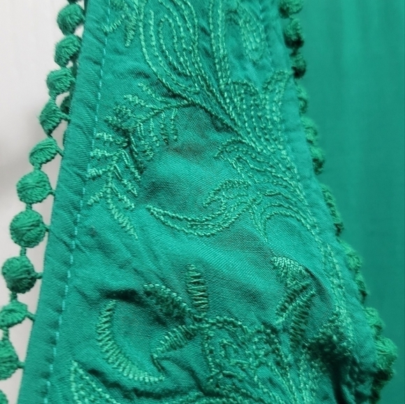 Knox Rose Green Summer Dress Size M V-Neck Knee Length - Picture 4 of 10